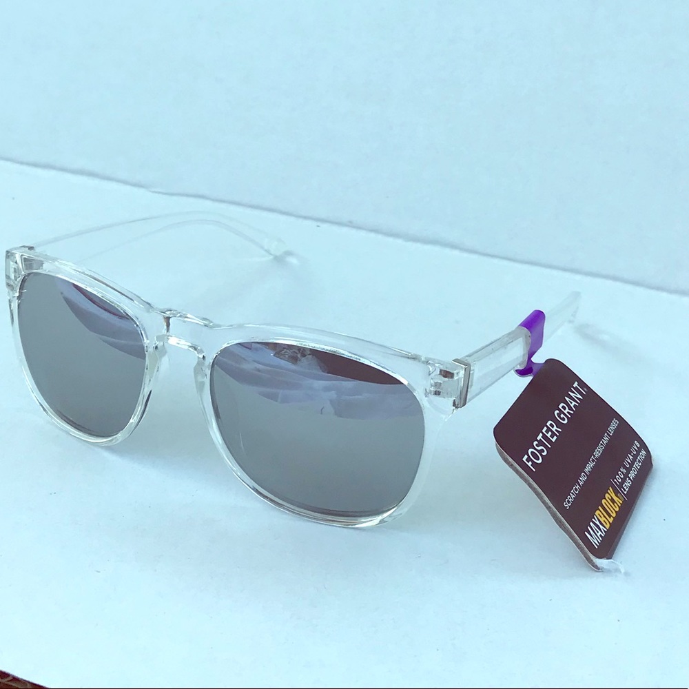 New Foster Grant Sunglasses CLEAR Plastic mirror